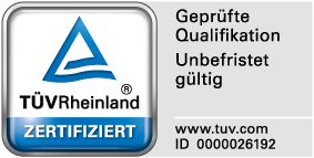 TÜV Rheinland — Verified qualification, ID 0000026192
