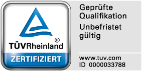 TÜV Rheinland — Verified qualification, ID 0000033788